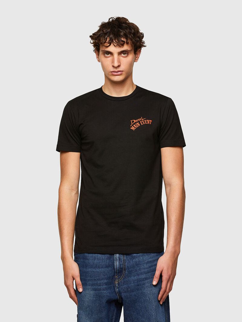 Camisetas Diesel T-Diegos-K15 Homem - Pretas CEIKB-2730